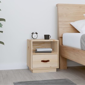 Mesita de noche madera maciza de pino 40x34x45 cm de vidaXL, Mesitas de noche - Ref: Foro24-818295, Precio: 47,40 €, Descuent...