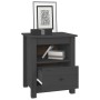 Solid gray pine wood bedside table 40x35x49 cm by vidaXL, Nightstands - Ref: Foro24-813713, Price: 49,39 €, Discount: %