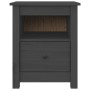 Solid gray pine wood bedside table 40x35x49 cm by vidaXL, Nightstands - Ref: Foro24-813713, Price: 49,39 €, Discount: %