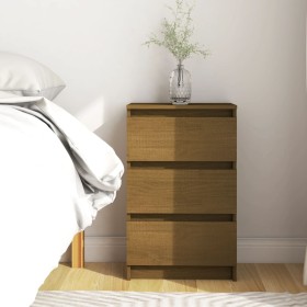 Honey brown solid pine wood bedside table 40x29.5x64 cm by vidaXL, Nightstands - Ref: Foro24-808089, Price: 49,54 €, Discount: %