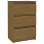 Mesita de noche madera maciza de pino marrón miel 40x29,5x64 cm de vidaXL, Mesitas de noche - Ref: Foro24-808089, Precio: 49,...