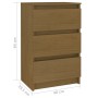 Mesita de noche madera maciza de pino marrón miel 40x29,5x64 cm de vidaXL, Mesitas de noche - Ref: Foro24-808089, Precio: 49,...