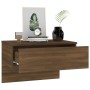 Brown oak wall-mounted bedside table by vidaXL, Nightstands - Ref: Foro24-816944, Price: 36,38 €, Discount: %