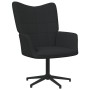 Silla de relajación con reposapiés tela negro de vidaXL, Sillones - Ref: Foro24-327980, Precio: 97,80 €, Descuento: %