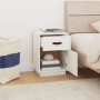 Solid white pine wood bedside table 40x34x55 cm by vidaXL, Nightstands - Ref: Foro24-818307, Price: 59,33 €, Discount: %