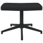 Silla de relajación con reposapiés tela negro de vidaXL, Sillones - Ref: Foro24-327980, Precio: 97,80 €, Descuento: %