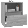 Sonoma grauer Nachttisch aus Holzwerkstoff, 40 x 40 x 50 cm von vidaXL, Nachttische - Ref: Foro24-815818, Preis: 43,99 €, Rab...