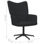 Silla de relajación con reposapiés tela negro de vidaXL, Sillones - Ref: Foro24-327980, Precio: 97,80 €, Descuento: %