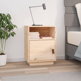 Mesita de noche madera maciza de pino 40x34x55 cm de vidaXL, Mesitas de noche - Ref: Foro24-818315, Precio: 62,96 €, Descuent...