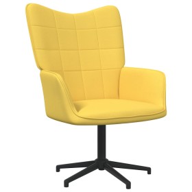 Silla de relajación de tela amarillo mostaza de vidaXL, Sillones - Ref: Foro24-327970, Precio: 79,99 €, Descuento: %