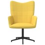 Silla de relajación de tela amarillo mostaza de vidaXL, Sillones - Ref: Foro24-327970, Precio: 79,99 €, Descuento: %