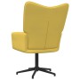 Silla de relajación de tela amarillo mostaza de vidaXL, Sillones - Ref: Foro24-327970, Precio: 79,99 €, Descuento: %