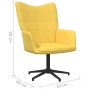 Silla de relajación de tela amarillo mostaza de vidaXL, Sillones - Ref: Foro24-327970, Precio: 79,99 €, Descuento: %