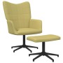 Silla de relajación con reposapiés de tela verde de vidaXL, Sillones - Ref: Foro24-327979, Precio: 97,62 €, Descuento: %