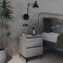 Bedside tables 2 pcs Sonoma gray metal legs 40x35x50 cm by vidaXL, Nightstands - Ref: Foro24-813131, Price: 122,29 €, Discoun...