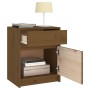 Mesitas noche 2 uds madera maciza pino marrón miel 40x31x50 cm de vidaXL, Mesitas de noche - Ref: Foro24-808130, Precio: 68,5...