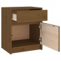 Mesitas noche 2 uds madera maciza pino marrón miel 40x31x50 cm de vidaXL, Mesitas de noche - Ref: Foro24-808130, Precio: 68,5...