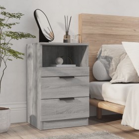 Mesita de noche madera contrachapada gris Sonoma de vidaXL, Mesitas de noche - Ref: Foro24-817041, Precio: 67,28 €, Descuento: %