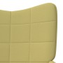 Silla de relajación con reposapiés de tela verde de vidaXL, Sillones - Ref: Foro24-327979, Precio: 97,62 €, Descuento: %