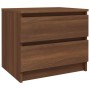 Mesita noche madera contrachapada roble marrón 50x39x43,5 cm de vidaXL, Mesitas de noche - Ref: Foro24-815826, Precio: 48,99 ...