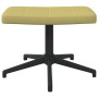 Silla de relajación con reposapiés de tela verde de vidaXL, Sillones - Ref: Foro24-327979, Precio: 97,62 €, Descuento: %