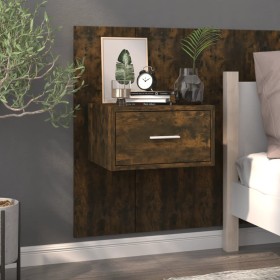 Smoked oak wall-mounted bedside table by vidaXL, Nightstands - Ref: Foro24-816952, Price: 30,99 €, Discount: %