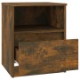 Engineered wood smoked oak bedside table 40x40x50 cm by vidaXL, Nightstands - Ref: Foro24-815816, Price: 39,55 €, Discount: %