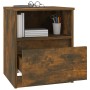 Engineered wood smoked oak bedside table 40x40x50 cm by vidaXL, Nightstands - Ref: Foro24-815816, Price: 39,55 €, Discount: %