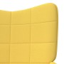 Silla de relajación con reposapiés tela amarillo mostaza de vidaXL, Sillones - Ref: Foro24-327981, Precio: 92,42 €, Descuento: %