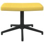 Silla de relajación con reposapiés tela amarillo mostaza de vidaXL, Sillones - Ref: Foro24-327981, Precio: 92,42 €, Descuento: %