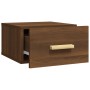 Wall-mounted bedside table in brown oak color, 35x35x20 cm by vidaXL, Nightstands - Ref: Foro24-817577, Price: 26,35 €, Disco...