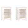 Bedside tables 2 units solid white pine wood 40x35x55 cm by vidaXL, Nightstands - Ref: Foro24-820959, Price: 82,18 €, Discoun...