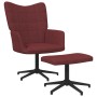 Silla de relajación con reposapiés tela rojo tinto de vidaXL, Sillones - Ref: Foro24-327982, Precio: 89,07 €, Descuento: %