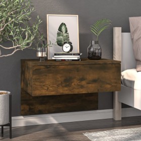 Smoked oak wall bedside table by vidaXL, Nightstands - Ref: Foro24-816940, Price: 35,36 €, Discount: %