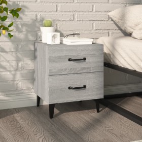 Sonoma gray bedside table 40x35x47.5 cm by vidaXL, Nightstands - Ref: Foro24-817293, Price: 49,99 €, Discount: %