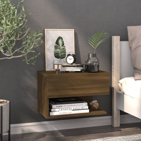 Brown oak wall-mounted bedside table by vidaXL, Nightstands - Ref: Foro24-816950, Price: 33,07 €, Discount: %