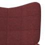 Silla de relajación con reposapiés tela rojo tinto de vidaXL, Sillones - Ref: Foro24-327982, Precio: 89,07 €, Descuento: %