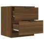 Mesita de noche madera contrachapada color roble marrón de vidaXL, Mesitas de noche - Ref: Foro24-817037, Precio: 48,74 €, De...