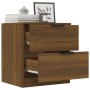 Mesita de noche madera contrachapada color roble marrón de vidaXL, Mesitas de noche - Ref: Foro24-817037, Precio: 48,74 €, De...