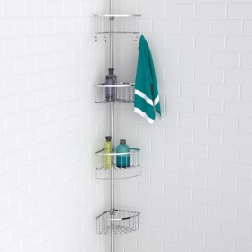 EISL Chrome Telescopic Corner Shower Shelf by EISL, Bathtub trays - Ref: Foro24-438837, Price: 84,99 €, Discount: %