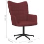 Relaxsessel mit Fußstütze aus rotem Stoff von vidaXL, Sessel - Ref: Foro24-327982, Preis: 89,07 €, Rabatt: %