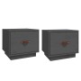 Bedside tables 2 pcs solid gray pine wood 40x34x35 cm by vidaXL, Nightstands - Ref: Foro24-818290, Price: 62,50 €, Discount: %