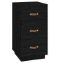 Mesita de noche madera maciza de pino negro 40x40x75 cm de vidaXL, Mesitas de noche - Ref: Foro24-818343, Precio: 64,58 €, De...