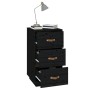 Solid black pine wood bedside table 40x40x75 cm by vidaXL, Nightstands - Ref: Foro24-818343, Price: 64,58 €, Discount: %