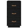 Mesita de noche madera maciza de pino negro 40x40x75 cm de vidaXL, Mesitas de noche - Ref: Foro24-818343, Precio: 64,58 €, De...