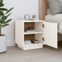 Solid white pine wood bedside table 40x34x45 cm by vidaXL, Nightstands - Ref: Foro24-818277, Price: 42,99 €, Discount: %