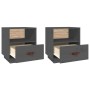 Bedside tables 2 units solid pine wood gray 40x34x45 cm by vidaXL, Nightstands - Ref: Foro24-818300, Price: 71,87 €, Discount: %