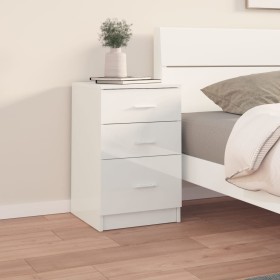 Bedside table made of glossy white plywood, measuring 40x40x63 cm. by vidaXL, Nightstands - Ref: Foro24-808645, Price: 76,99 ...