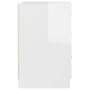 Mesita de noche madera contrachapada blanco brillo 40x40x63 cm de vidaXL, Mesitas de noche - Ref: Foro24-808645, Precio: 76,9...