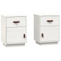 Bedside tables 2 pcs solid white pine wood 40x34x55 cm by vidaXL, Nightstands - Ref: Foro24-818308, Price: 88,56 €, Discount: %